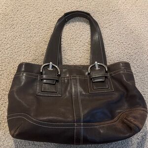 Coach Brown Leather Tote Bag